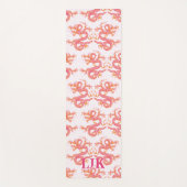 Swirling Dragon in Pink and Orange Personalized ヨガマット (正面)