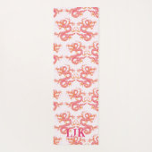 Swirling Dragon in Pink and Orange Personalized ヨガマット (裏面)