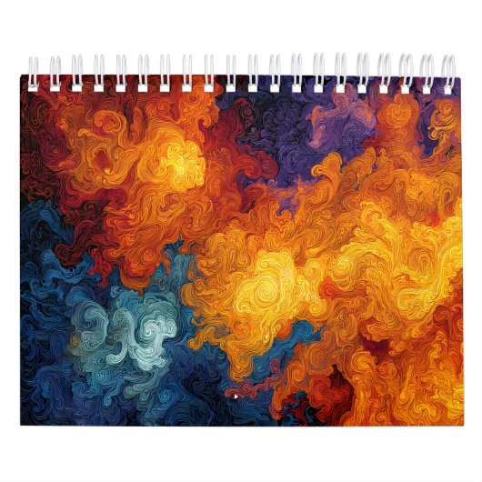 Swirling Elemental Nebula Abstract カレンダー (カバー)