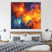 Swirling Elemental Nebula Abstract キャンバスプリント (インサイチュ (寝室))