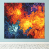 Swirling Elemental Nebula Abstract キャンバスプリント (インサイチュ (ウッドフロア))