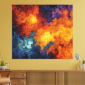 Swirling Elemental Nebula Abstract キャンバスプリント (インサイチュ (リビング))