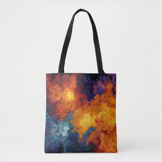 Swirling Elemental Nebula Abstract トートバッグ (正面)