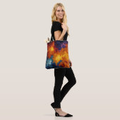 Swirling Elemental Nebula Abstract トートバッグ (モデル)