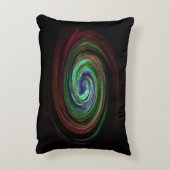 Swirling Galaxy Cool Abstract Black アクセントクッション (裏面(縦))