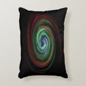 Swirling Galaxy Cool Abstract Black アクセントクッション (正面(垂直))