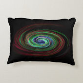 Swirling Galaxy Cool Abstract Black アクセントクッション (裏面)