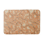 Swirling Orange Leaves on Beige Background バスマット (正面)