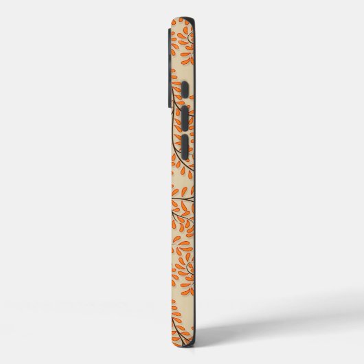 Swirling Orange Leaves on Beige Background Case-Mate iPhoneケース (裏面 / 左)