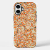 Swirling Orange Leaves on Beige Background Case-Mate iPhoneケース (裏面)