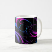 💫 Swirling Pink & Violet Pattern - Elegant & Myst コーヒーマグカップ (正面右)