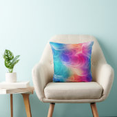 Swirling Rainbow Abstract Throw Pillow クッション (椅子)
