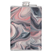 Swirling Shades of Pink, Grey, and White フラスク (裏面)