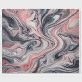 Swirling Shades of Pink, Grey, and White ラッピングペーパー (フラット)