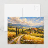 Swirling Sky Landscape ポストカード (正面/裏面)