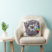 Swirling Spiral Cat Throw Pillow クッション (椅子)
