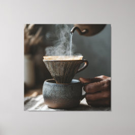Swirling Steam Handheld Pour キャンバスプリント