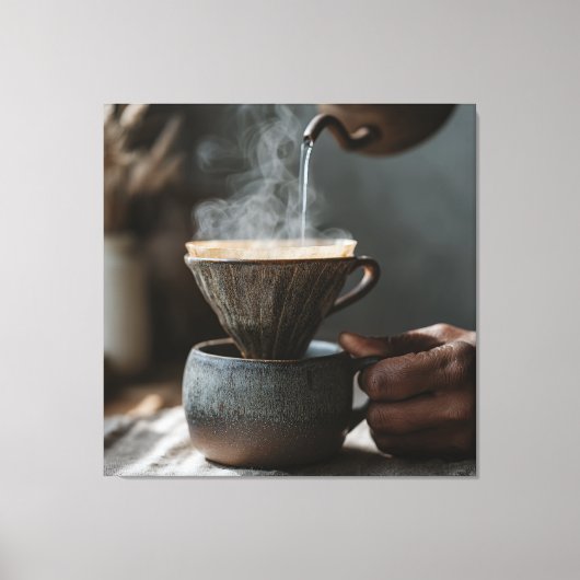 Swirling Steam Handheld Pour キャンバスプリント (正面)