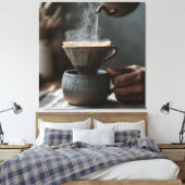 Swirling Steam Handheld Pour キャンバスプリント (インサイチュ (寝室))