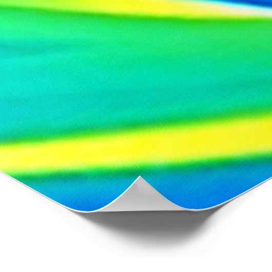 Swirling Vibrant Paint Art ポスター (角)