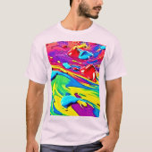 Swirling Vibrant Paint Art Tシャツ (正面)