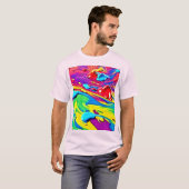 Swirling Vibrant Paint Art Tシャツ (正面フル)