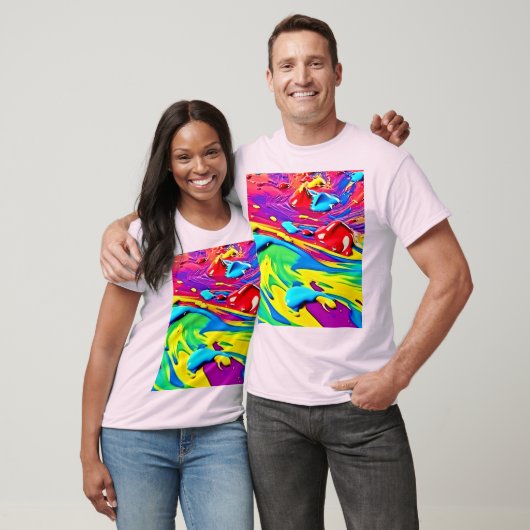 Swirling Vibrant Paint Art Tシャツ (ユニセックス)