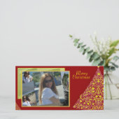 Swirlsクリスマスツリーの写真カード シーズンカード (スタンド正面)