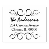 Swirls & Fluistsスクリプトファミリの名前とアドレス ラバースタンプ (インプリント)