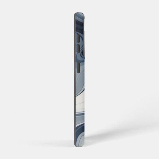 Swirls of white milk in dark blue samsung galaxyケース (右側面)