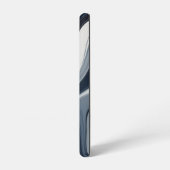 Swirls of white milk in dark blue samsung galaxyケース (左側面)