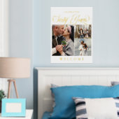 Swirls & Photos 60th 結婚 Anniversary Welcome 箔ポスター (インサイチュ (寝室))