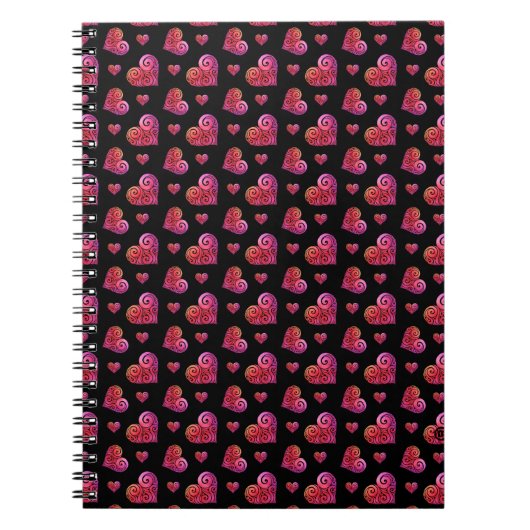 Swirly Heart ノートブック (正面)