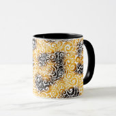 Swirly Leopard Pattern マグカップ (正面右)