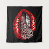 Swirly Precious Tongue タペストリー (正面(横))