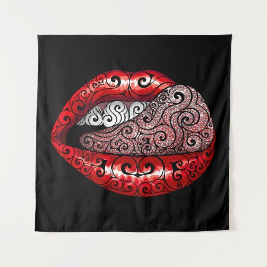 Swirly Precious Tongue タペストリー (正面)