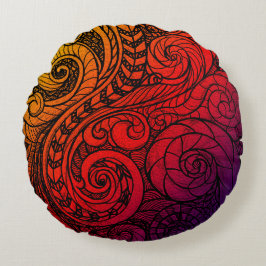 Swirly Sunset  ラウンドクッション