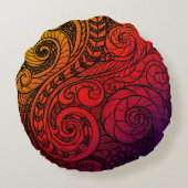 Swirly Sunset ラウンドクッション (裏面)