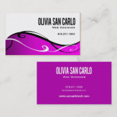 Swirlygigのくもの巣デザイナー名刺のテンプレート 名刺 (正面/裏面)