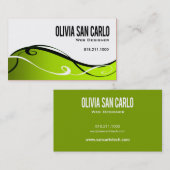 Swirlygigのくもの巣デザイナー名刺のテンプレート 名刺 (正面/裏面)