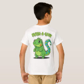 Swish-A-Saur Cute Iguana Dinosaur with Striped Swi Tシャツ (裏面フル)