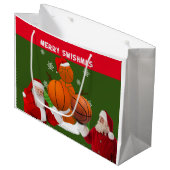 SWISHMASメリーバスケットボール ラージペーパーバッグ (正面アングル)