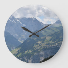 Swiss Alps Clock