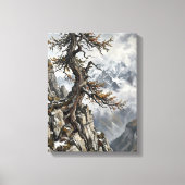Swiss Alps Eiger Larch Tree Art キャンバスプリント (正面)