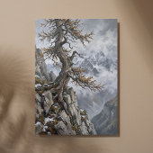 Swiss Alps Eiger Larch Tree Art キャンバスプリント