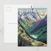 Swiss Alps Switzerland Travel ポストカード (正面/裏面)