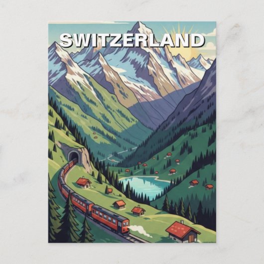 Swiss Alps Switzerland Travel ポストカード (正面)