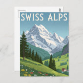Swiss Alps Travel ポストカード (正面/裏面)