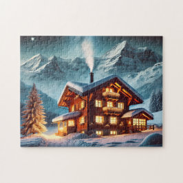 Swiss Chalet Starry Alps Cabin ジグソーパズル
