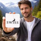 Swiss Climbing Minimalist Silhouette Design スクエアシール